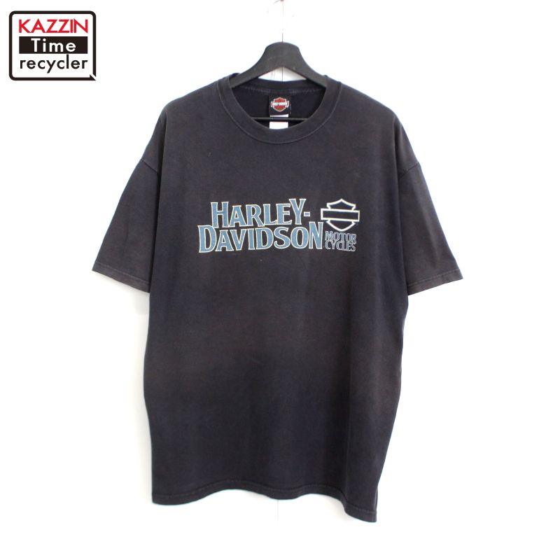 P10倍! 00s USA製 ハーレーダビッドソン HARLEY DAVIDSON Hanes カジキ 半袖Tシャツ 古着 ★ メンズ 表..