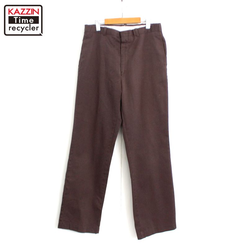 70s ヴィンテージ コットン ワークパンツ 古着 ★ メンズ Lサイズ相当 ブラウン