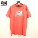 P10倍! 00s USA製 ポロジーンズ POLO JEANS 半袖Tシャツ 古着 ★ メンズ 表記Lサイズ サーモンピンク(4)