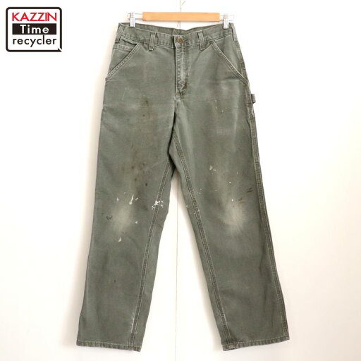 00s カーハート Carhartt ペンキ ダック ペインターパンツ 古着 ★ メンズ XLサイズ相当 ビッグサイズ オーバーサイズ モスグリーン 00s カーハート Carhartt ペンキ ダック ペインターパンツ 古着 ★ メンズ XLサイズ相当 ビッグサイズ オーバーサイズ モスグリーン