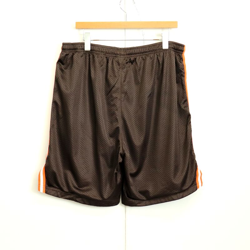 P5倍! 00s NFL リーボック Reebok クリーブランド・ブラウンズ メッシュ ショートパンツ 古着 ★ メンズ 表記XXLサイズ ブラウン