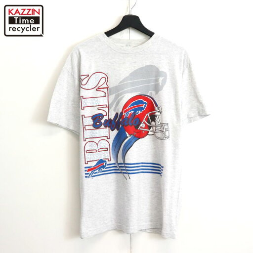 90s NFL ヴィンテージ バッファロー・ビルズ 半袖Tシャツ 古着 ★ メンズ 表記XLサイズ ライトグレー 90s NFL ヴィンテージ バッファロー・ビルズ 半袖Tシャツ 古着 ★ メンズ 表記XLサイズ ライトグレー