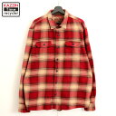 00s オービス ORVIS オンブレチェック柄 ヘビーネル 長袖シャツ 古着 ★ メンズ 表記XLサイズ レッド(4)