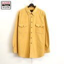 90s ヴィンテージ セントジョンズベイ STJOHN'SBAY シャモアクロス 長袖シャツ 古着 ★ メンズ 表記XLサイズ イエロー(4)