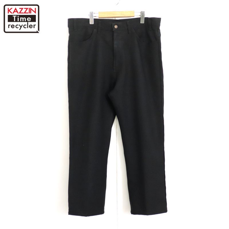 P5倍! 90s USA製 ヴィンテージ リーバイス Levi's 517 スタプレ ブーツカット スラックスパンツ 古着 ★ メンズ XLサイズ相当 ビッグサイズ オーバーサイズ ブラック