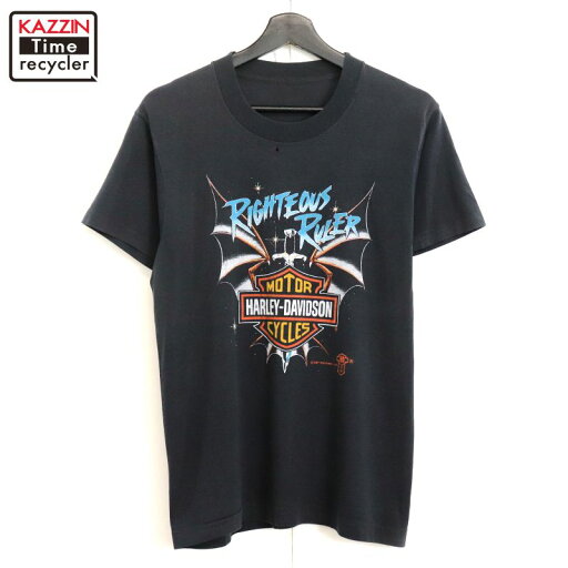 【中古】80s ヴィンテージ ハーレーダビッドソン HARLEY DAVIDSON バイカー モーターサイクル 半袖Tシャツ 古着 メンズ Sサイズ相当 ブラック 【中古】80s ヴィンテージ ハーレーダビッドソン HARLEY DAVIDSON バイカー モーターサイクル 半袖Tシャツ 古着 メンズ Sサイズ相当 ブラック