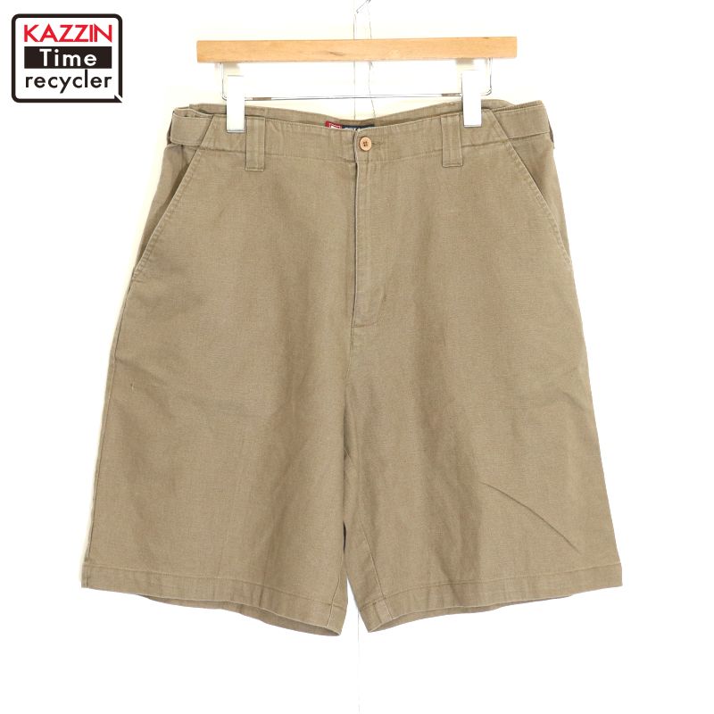 【中古】90s ヴィンテージ チャップス ラルフローレン CHAPS RALPH LAUREN リネン ショートパンツ 古着 メンズ XLサイズ相当 ビッグサイズ オーバーサイズ ベージュ