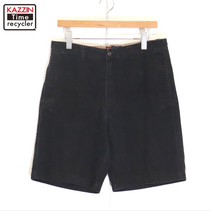 【中古】00s チャップス CHAPS ケニア製 コットンショートパンツ 古着 メンズ 表記32サイズ ブラック
