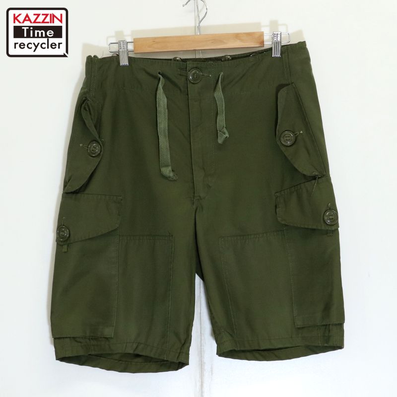 【中古】70s ヴィンテージ カナダ軍 CANADIAN ARMY オーバーパンツ ミリタリーパンツ 古着 メンズ XLサイズ相当 ビッグサイズ オーバーサイズ オリーブグリーン