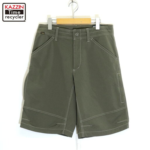 【中古】00s KUHL ナイロン ショートパンツ 古着 メンズ XLサイズ相当 ビッグサイズ オーバーサイズ カーキ 【中古】00s KUHL ナイロン ショートパンツ 古着 メンズ XLサイズ相当 ビッグサイズ オーバーサイズ カーキ