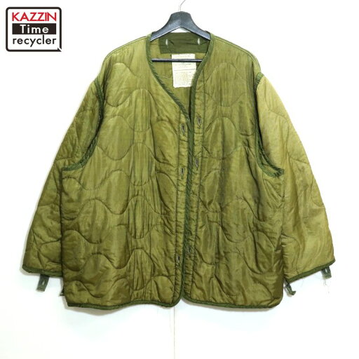 【中古】70s USA製 ヴィンテージ U.S.ARMY キルティングライナー ミリタリージャケット 古着 メンズ 表記XLサイズ オリーブグリーン 【中古】70s USA製 ヴィンテージ U.S.ARMY キルティングライナー ミリタリージャケット 古着 メンズ 表記XLサイズ オリーブグリーン