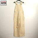 【中古】70s USA製 ヴィンテージ リー Lee オーバーオール 古着 メンズ XS~Sサイズ相当 アイボリー