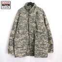 【中古】00s USA製 U.S.AIR FORCE デジタルカモ ミリタリージャケット 古着 メンズ XL~サイズ相当 ビッグサイズ オーバーサイズ グレー