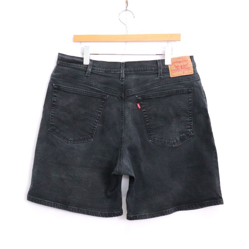 【中古】00s リーバイス Levi's ブラック デニム ショートパンツ 古着 レディース XLサイズ相当 ビッグサイズ オーバーサイズ ブラック