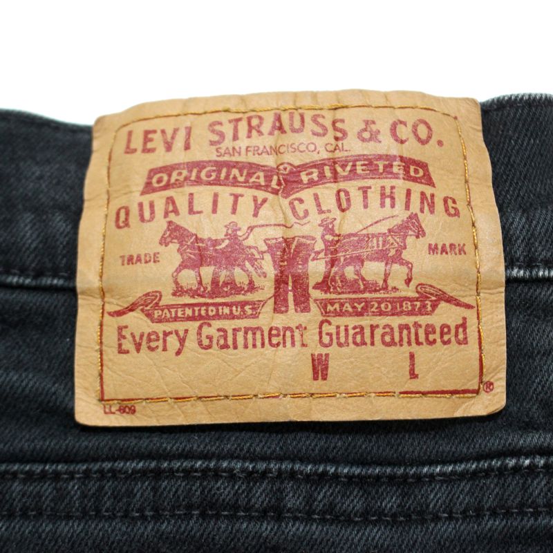 【中古】00s リーバイス Levi's ブラック デニム ショートパンツ 古着 レディース XLサイズ相当 ビッグサイズ オーバーサイズ ブラック