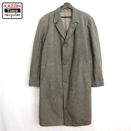 【中古】60s ヴィンテージ ウール コート 古着 メンズ XLサイズ相当 ビッグサイズ オーバーサイズ グレー 【中古】60s ヴィンテージ ウール コート 古着 メンズ XLサイズ相当 ビッグサイズ オーバーサイズ グレー