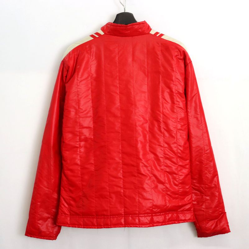 【中古】80s イギリス製 ヴィンテージ APOLLO フェラーリ ナイロン レーシングジャケット 古着 メンズ 表記XLサイズ レッド・ホワイト