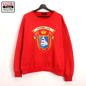 【中古】70s ヴィンテージ アバクロンビー&フィッチ Abercrombie & Fitch スウェット トレーナー 古着 メンズ 表記Mサイズ レッド