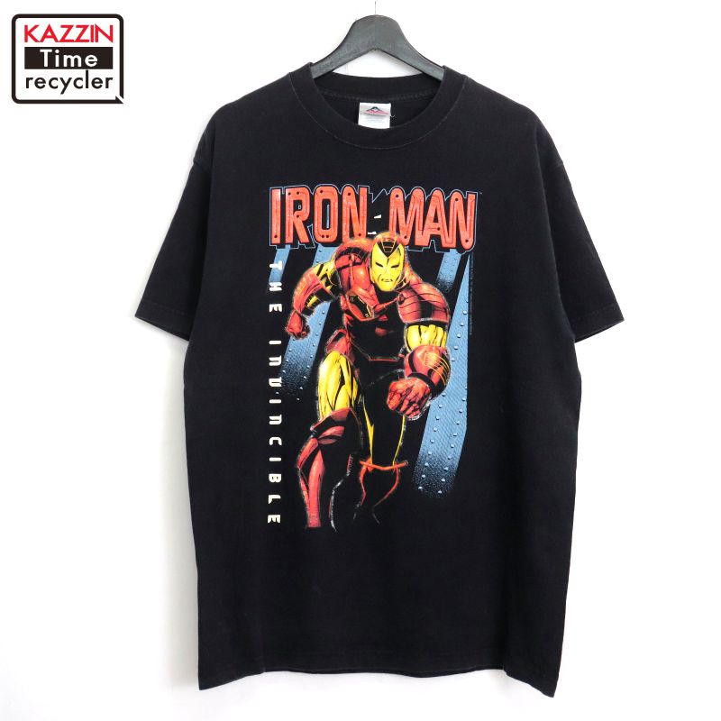 【中古】00s アイアンマン Iron Man AAA 半袖Tシャツ 古着 メンズ 表記Lサイズ ブラック