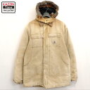 【中古】00s カーハート Carhartt トラディショナルコート フート付き ダック ジャケット 古着 メンズ XL~サイズ相当 ビッグサイズ オーバーサイズ ベージュ(4)
