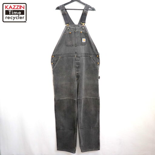 【中古】90s ヴィンテージ カーハート Carhartt ダブルニー ダック オーバーオール 古着 メンズ XLサイズ相当 ビッグサイズ オーバーサイズ ブラック 【中古】90s ヴィンテージ カーハート Carhartt ダブルニー ダック オーバーオール 古着 メンズ XLサイズ相当 ビッグサイズ オーバーサイズ ブラック