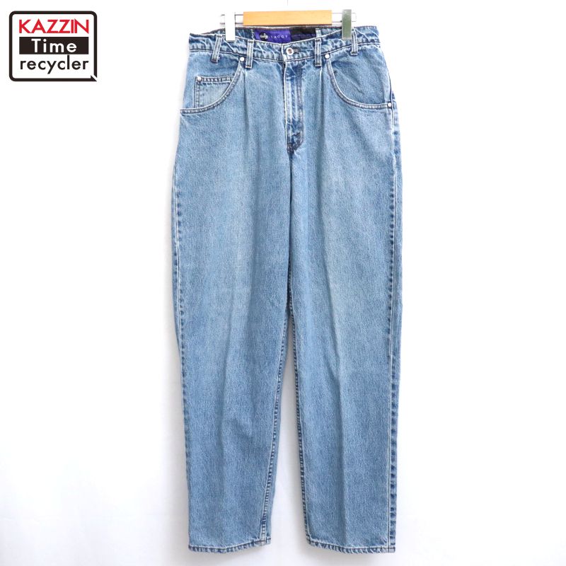 【中古】90s USA製 ヴィンテージ リーバイス Levi's SilverTab シルバータブ 1タック バギー デニムパンツ 古着 メンズ 表記31×32サイズ ブルー