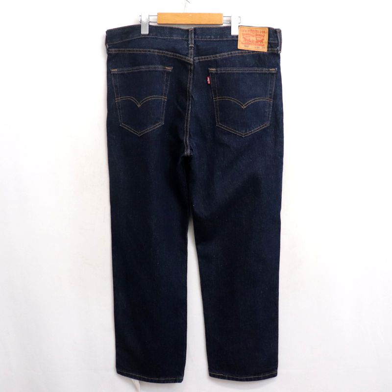 【中古】00s リーバイス Levi's 550 デニムパンツ 古着 メンズ XL~サイズ相当 ビッグサイズ オーバーサイズ ネイビー