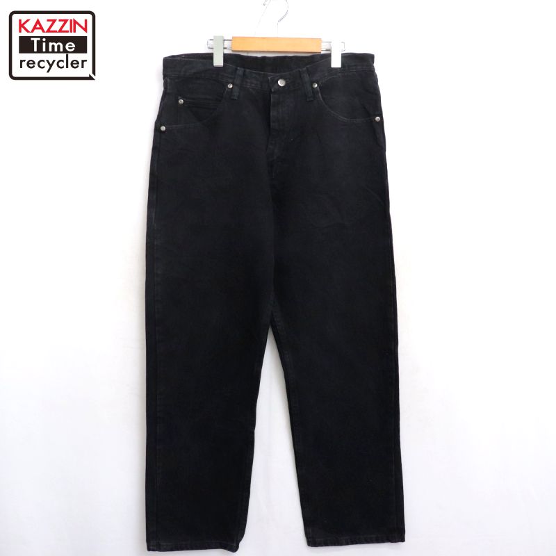 【中古】00s ラングラー Wrangler ブラック デニムパンツ 古着 メンズ Lサイズ相当 ブラック