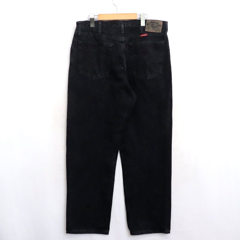 【中古】00s ラングラー Wrangler ブラック デニムパンツ 古着 メンズ Lサイズ相当 ブラック