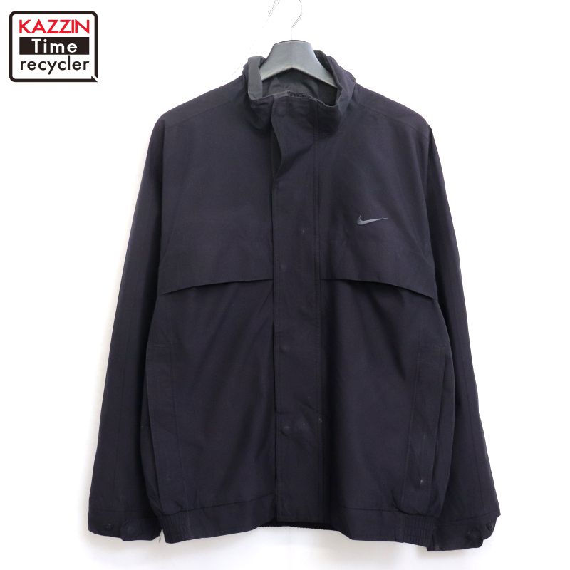 P10倍! 【中古】00s ナイキ NIKE 裏地メッシュ ジャケット 古着 メンズ 表記Mサイズ ブラック(4)