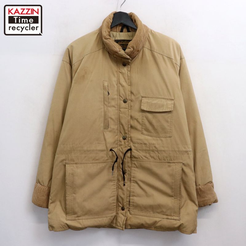 楽天Vintage古着屋 KAZZINTimerecyclerP10倍! 【中古】80s ヴィンテージ エディー・バウアー Eddie Bauer ダウンジャケット 古着 レディース 表記Mサイズ ベージュ