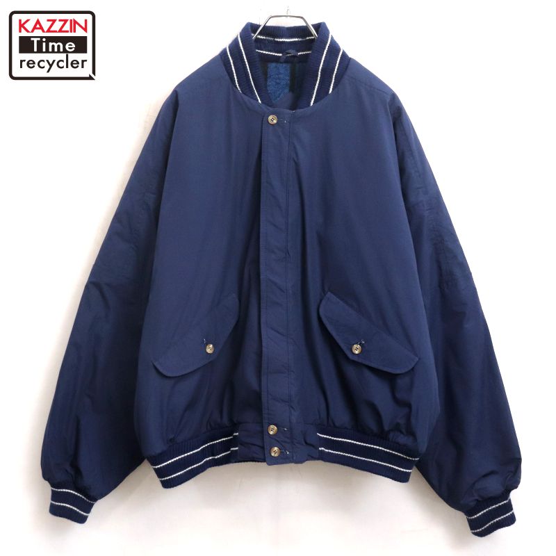 80s ヴィンテージ OAKTON パデットジャケット 古着 メンズ 表記Lサイズ ネイビー