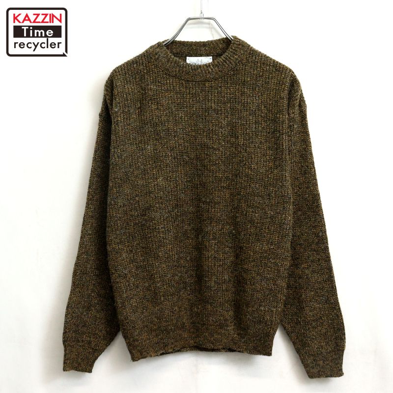 【中古】80s USA製 ヴィンテージ ミックスカラー ニットセーター 古着 メンズ 表記Mサイズ マルチカラー