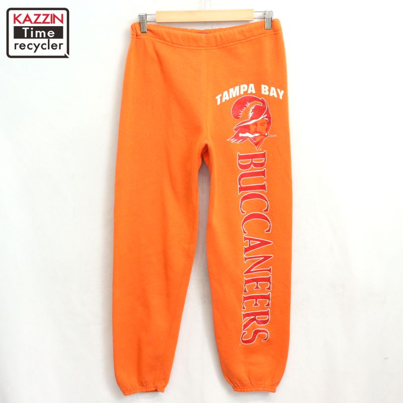 【中古】80s USA製 ヴィンテージ ARTEX プリント イージーパンツ 古着 メンズ 表記Mサイズ オレンジ