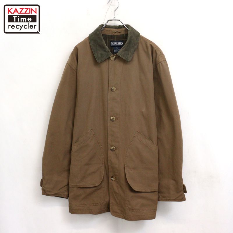 乐天商城 - 【中古】00s ランズエンド LANDS' END ハンティングジャケット 古着 メンズ 表記Lサイズ ブラウン