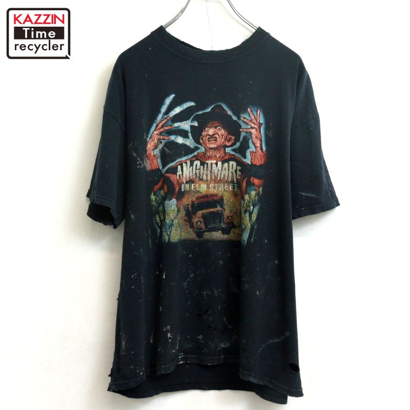 【中古】00s Anvil エルム街の悪夢 A Nightmare on Elm Street ムービーTシャツ 古着 メンズ 表記Lサイズ ブラック