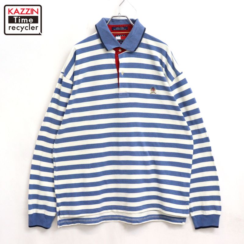【中古】00s トミーヒルフィガー TOMMY HILFIGER ボーダー柄 鹿の子 長袖ポロシャツ 古着 メンズ 表記XLサイズ ライトブルー・ホワイトCondition 状態コンディション追記全体 : 色あせ前身頃 : 薄汚れ※記載しきれない微細な汚れやダメージがある場合がございます。あくまで古着であるということを理解頂いたうえ、ご検討くださいませ。Detail 詳細年代2000年代 00s ブランドトミーヒルフィガー TOMMY HILFIGER カラーライトブルー・ホワイト素材コットン柄ボーダー柄 刺繍刺繍Size サイズサイズ表記XL着用感メンズLサイズ相当実寸肩幅 : 58 cm 身幅 : 59 cm 着丈 : 71 cm袖丈 : 62 cm ※丁寧に計測していますが若干の誤差はご了承下さい。※採寸は弊社独自の場所で計測しております。※特に着丈に関しましては、前身頃襟元よりの計測となっておりますのでご注意ください。 詳しくはサイズガイドをご覧ください。→→メンズ 長袖ポロシャツの他の商品を見る→→トミーヒルフィガーの他の商品を見る