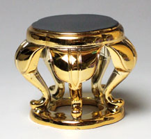 [12/1限定11%OFFクーポン]仏具 『仏器台 梅型 金色メッキ仕上げ 2,5寸』[お仏壇用] [ご飯] [仏飯器] [..