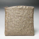 数珠袋・数珠入 『ポーチ型 ベージュ』(お彼岸 彼岸 法要 法事 仏壇用 仏壇用品 仏事 仏事用 仏具 数珠入れ 仏具用品)