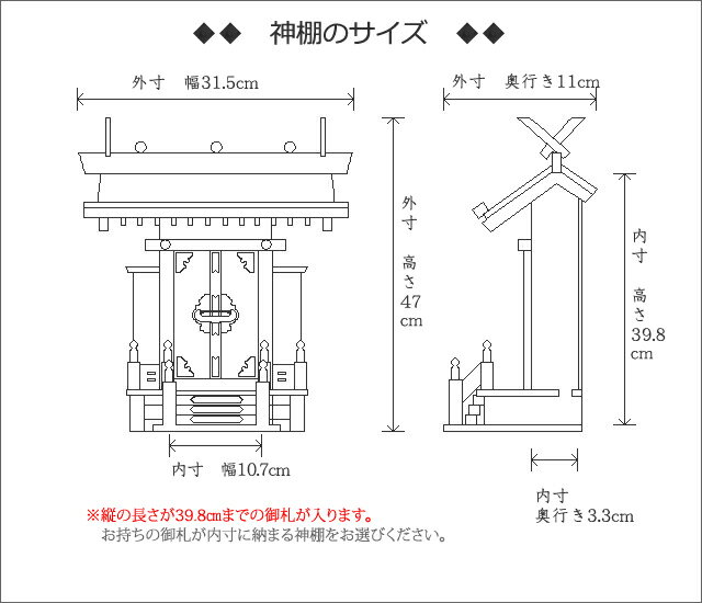 【エントリーでP6倍★27日1:59まで】 神棚・神具 『大札宮（木曽ひのき製）』【z0054】( 一社 棚板 国産 尾州 桧 檜 ヒノキ 板 神社 初詣 合格祈願 お札 木製 小さい 小型 コンパクト 会社 店舗 オシャレ 神道 おしゃれ )