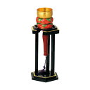 【ポイント5倍】印金置台 黒塗面金箔押 幅21cm×奥行18cm×高さ35cm( 仏具 セット 台 りん台 リン棒 印金 リン リン台 寺院 お寺 寺 寺院用 ...
