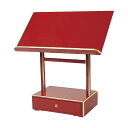 【ポイント5倍】【寺院用仏具】 寺院仏具 新型見台 2尺 幅60cm 朱塗面金箔押 木製 引出し付 日本製 国産 ( 過去帳台 略式 見台 導師 寺 お寺 寺用...
