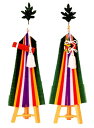 【全品ポイントアップ】神棚・神具 『真榊 三本台 大 1対(2個)入り』【z3405】 ( まさかき マサカキ 神器 お供え お祭り お祀り 神社 初詣 合格祈...