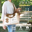 【発売記念クーポン500円 配布中】★月間優良ショップ受賞店★【新商品】ペット 写真入り 名入れ 3wayバッグ トートバッグ お散歩バッグ 2匹対応 多頭飼い...