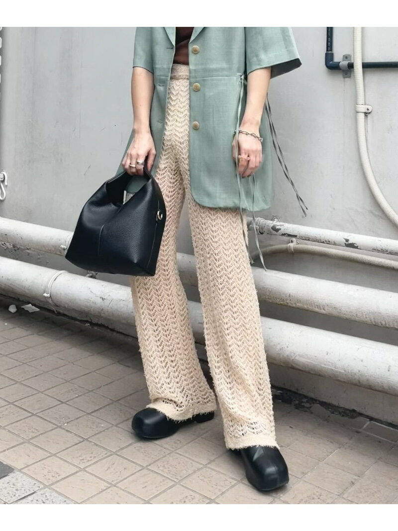 【SALE／60%OFF】透かし編みニットパンツ KBF ケービーエフ パンツ その他のパンツ ブラウン ブラック ベージュ【RBA_E】[Rakuten Fashion]