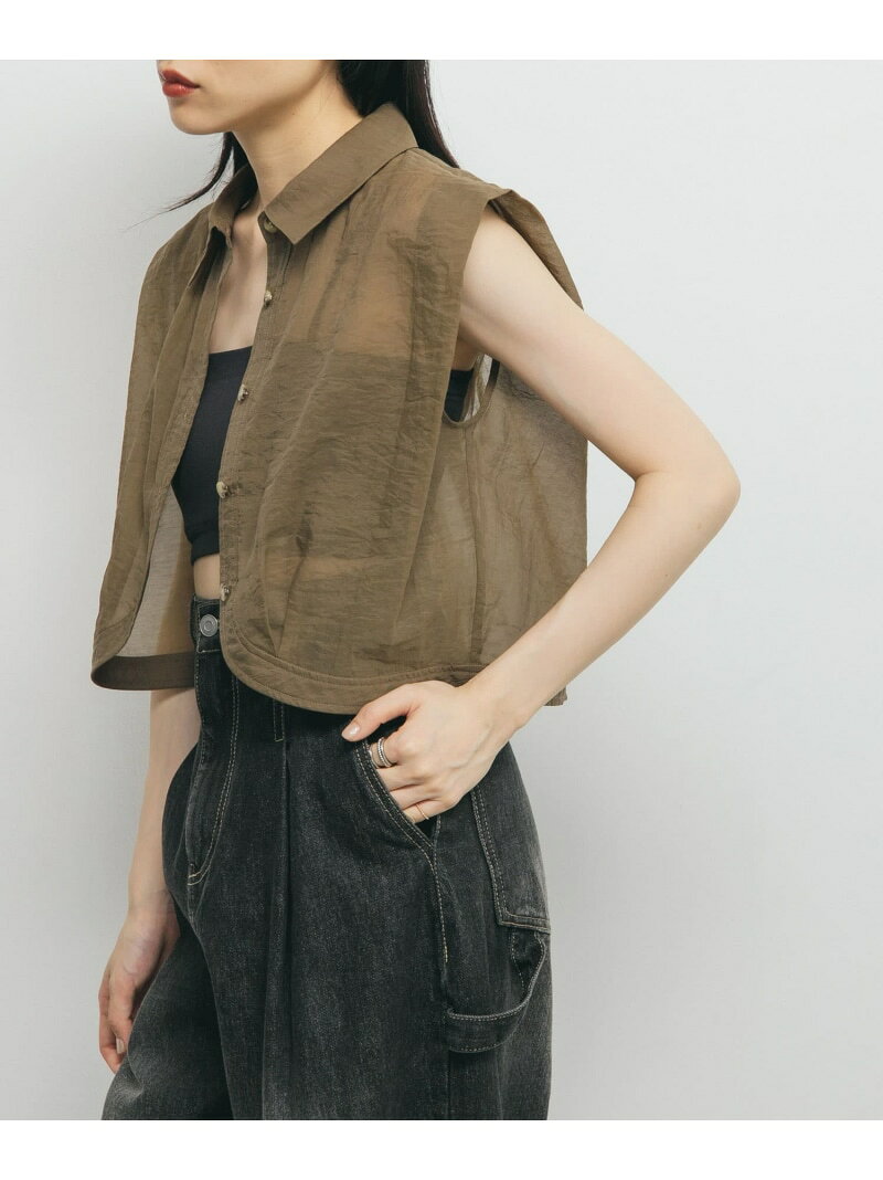 樂天商城 - 【SALE／50%OFF】ショルダータックコンパクトシャツ KBF ケービーエフ トップス シャツ・ブラウス グリーン ブラウン ホワイト【RBA_E】[Rakuten Fashion]