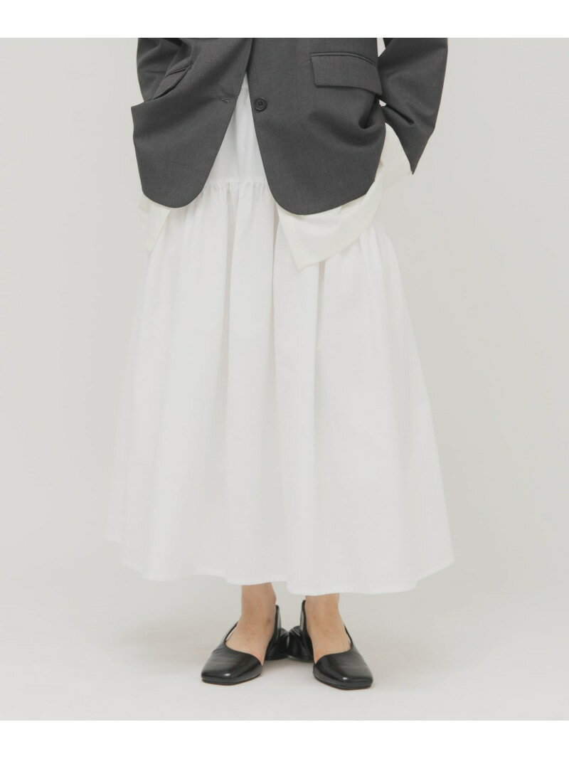 ボリュームミディスカート KBF ケービーエフ スカート その他のスカート ホワイト グリーン ブラック【送料無料】[Rakuten Fashion]