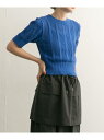 【SALE/50%OFF】シアーストライプコンパクトニット KBF ケービーエフ トップス ニット ブルー ピンク【RBA_E】[Rakuten Fashion...