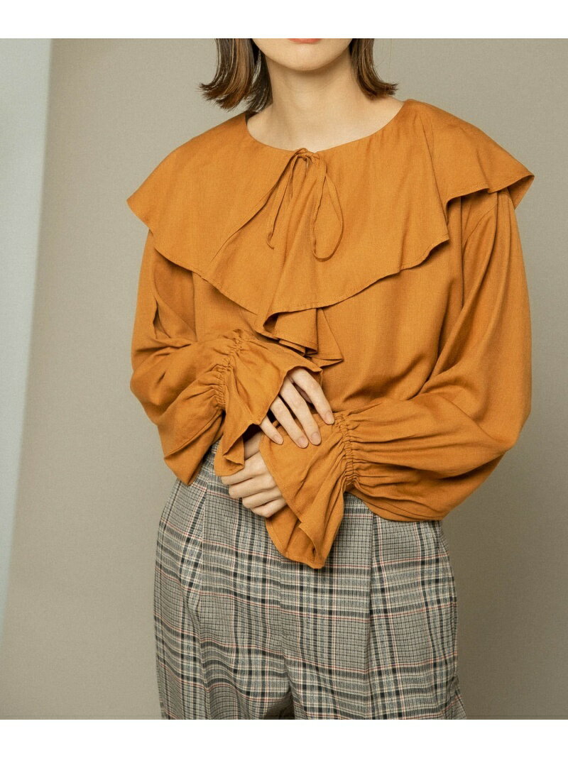 【SALE／30%OFF】フリルブラウス KBF ケービーエフ トップス シャツ・ブラウス ブラウン ホワイト ブラック【RBA_E】【送料無料】[Rakuten Fashion]