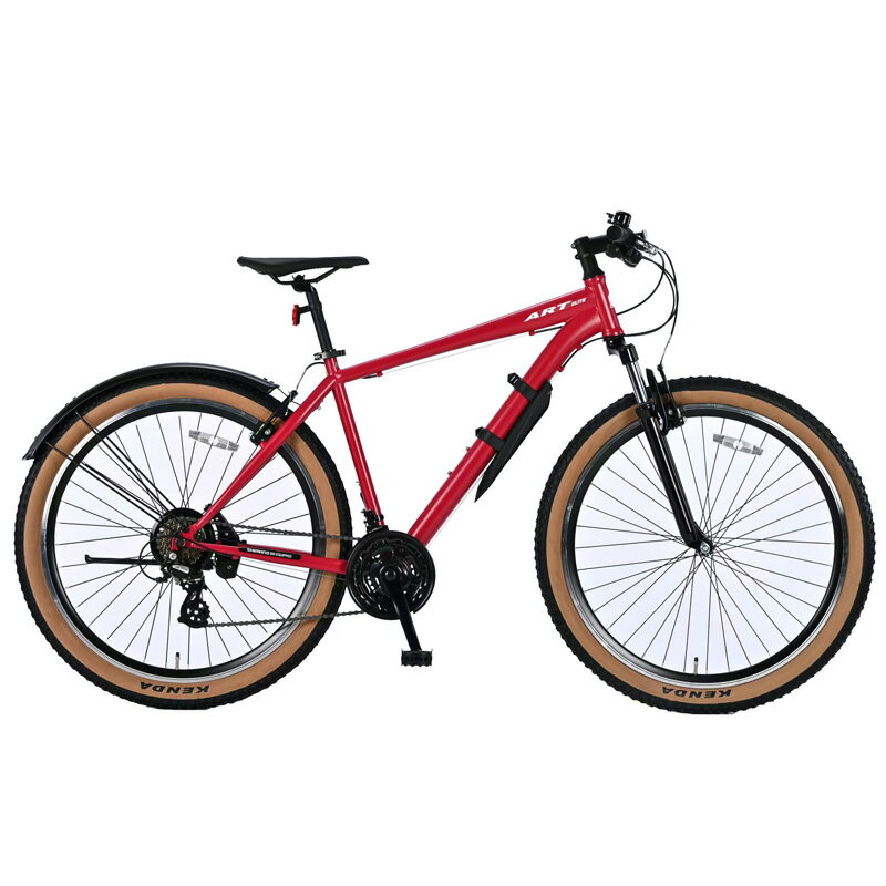 〔最大1万円OFFクーポン◆10日限定ポイント最大49倍のWチャンス〕 自転車 マウンテンバイク シマノ7段変速搭載 27.5インチ | サスペンション Vブレーキ 前後泥除け ドイツ式バルブ レディース メンズ プレゼント ギフト 通勤 通学 送料無料 〔MTB277〕